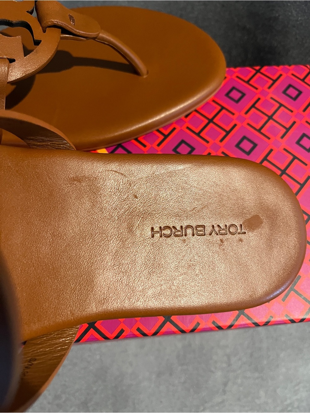 Tory Burch Women’s Sandals Miller Bourbon Size 8 US - Picture 8 of 15